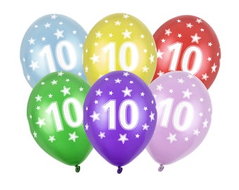 Décoration 10 Ans Anniversaire Fille Garçon Décoration Noir Or Ballon