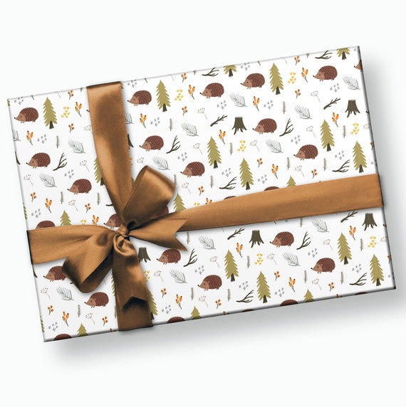 Hedgehog Wrapping Paper Woodland Wrapping Paper, Woodland Animals Baby  Shower, Woodland Birthday, Woodland Nursery, Christmas Gift Wrap -   Israel