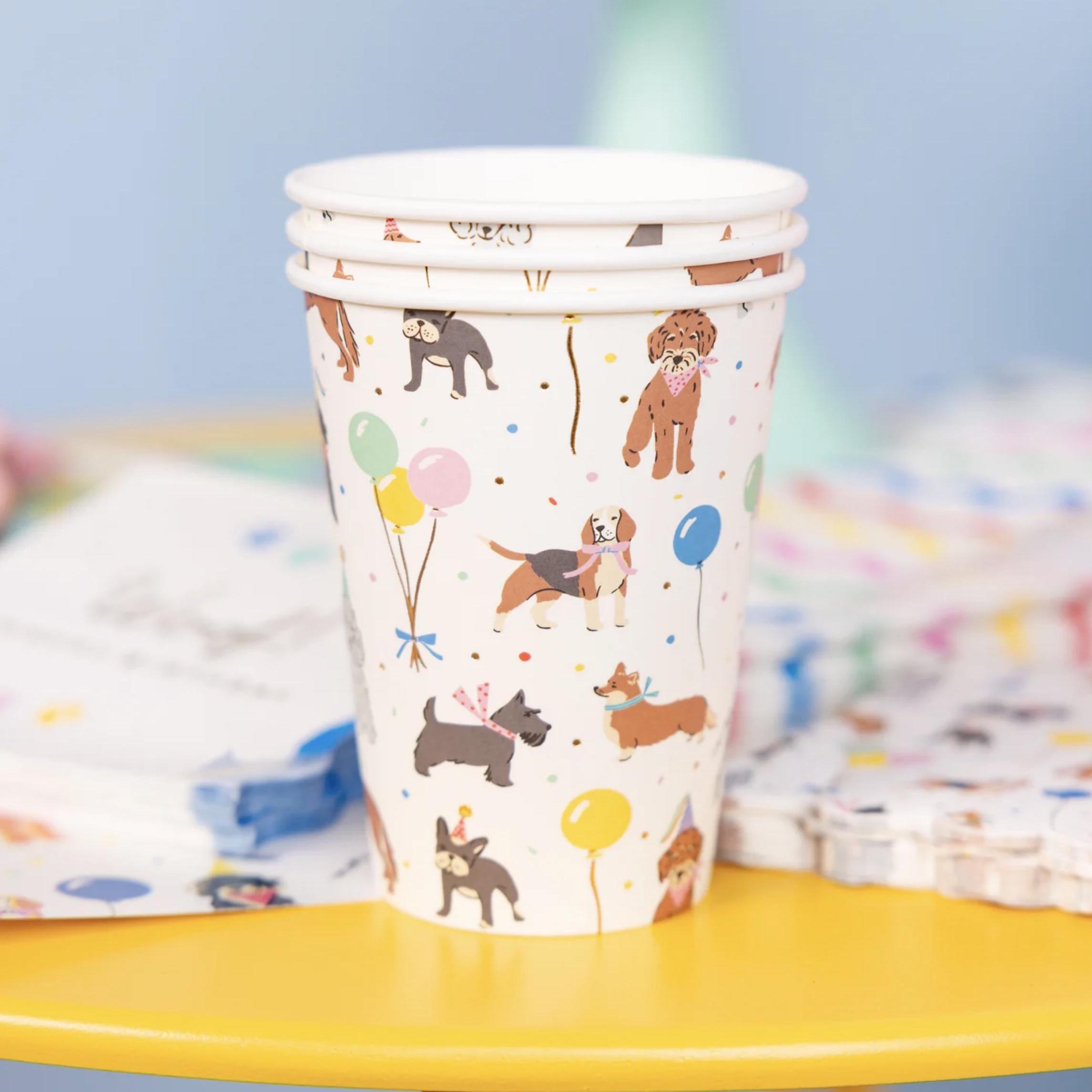 Cheerland Tier-Partybecher – 36er Set Mit Hunde-, Katzen- & Hasen-Motiven – 266 Ml – Perfekt Für Kindergeburtstage, Haustierpartys & Feiern