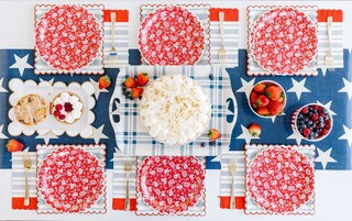 Tende Con Frange Per Decorazioni 4 Luglio – 3,2 X 8,3 Mt, Rosso, Bianco E Blu, Sfondo Fotografico Per Feste Patriottiche