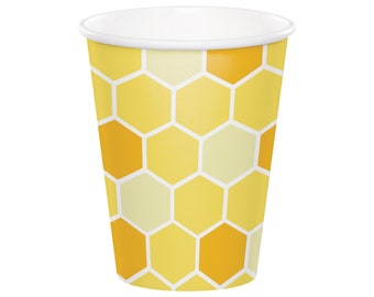 Bee Party Cups - Bee Birthday, Bee Baby Shower, Honey Bee, Bumble Bee, Gender Reveal, Shower Supplies, Bee Party, Party Supplies