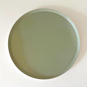 Sage Green Party Plates 8ct - Disposable Paper Plates, Birthday Plates, Wedding Plates, Paper Dinner Plates, Kids Birthday Party Tableware