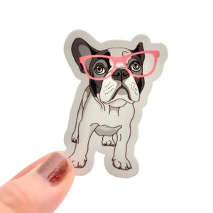 French Bulldog Sticker - Frenchie Stickers, Dog Sticker, Stickers for Planner, Water Bottle Sticker, Animal Stickers, Waterproof Sticker