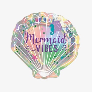 Mermaid Shell Plates  - Mermaid Party Supplies, Mermaid Party Decorations, Mermaid Birthday Decorations, Mermaid Baby Shower, Mermaid Plates