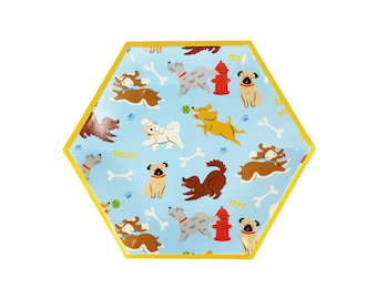 Dog Party Plates - Puppy Party Supplies, Dog Birthday Decorations, Birthday Plates, Puppy Birthday Supplies, Puppy Party Decor, Pet Birthday