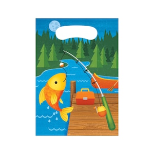 Camping Party Favor Bags - Angeln Geburtstag - Camp Party - Smores Geburtstag - Hinterhofparty - Party im Freien - Campout Geburtstag - Camperzelt