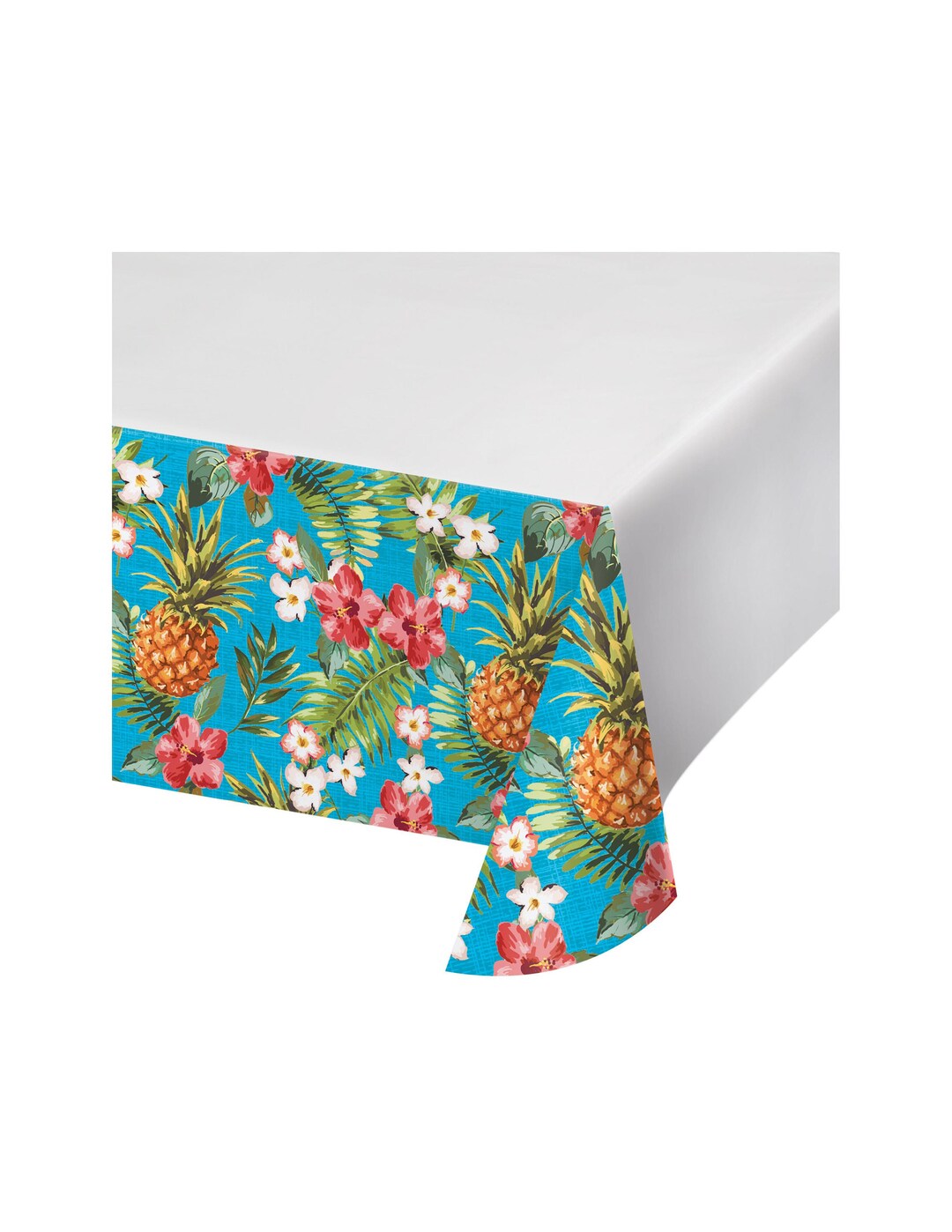 Lot 3 Nappes Hawaïennes Luau Rectangulaires 130x220cm - Feuilles Palmier Tropicales Jetables Ou Réutilisables
