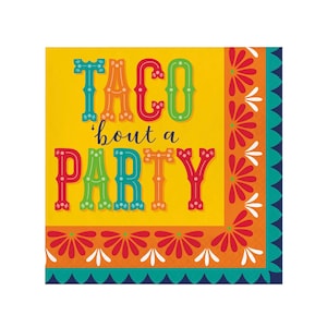 Fiesta Napkins - Cinco de Mayo Napkins, Fiesta Bachelorette, Fiesta Baby Shower, Mexican Napkins, Fiesta Bridal Shower, Taco Party Napkins