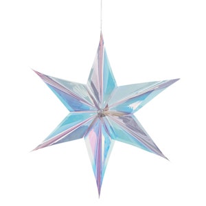 24" Iridescent Star - Iridescent Birthday Decorations, Iridescent Party Decorations, Iridescent Decor, Galaxy Party, Iridescent Party Decor