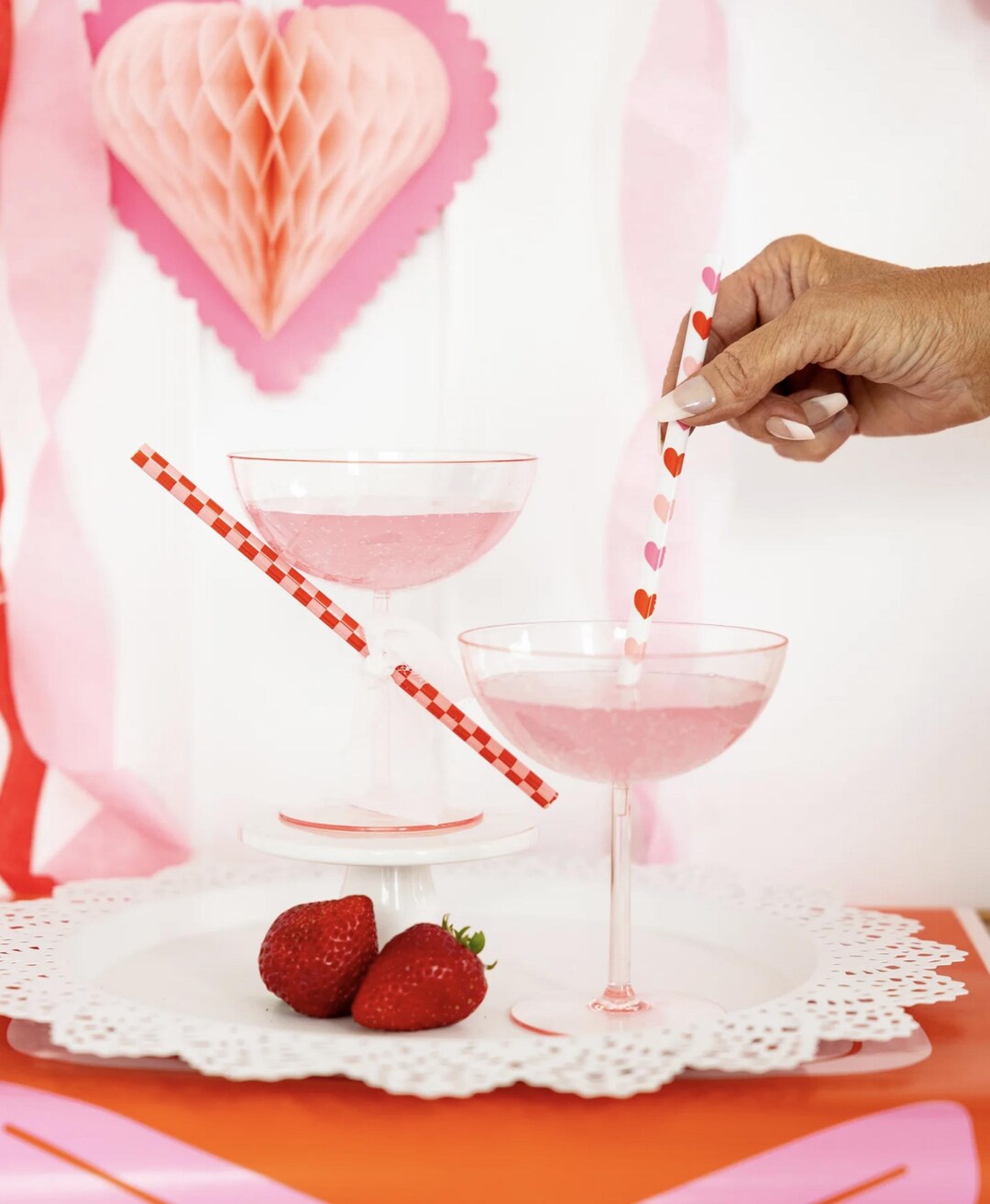 Heart Party Reusable Heart Straws - Valentines Day Party Supplies, Sweetheart ...