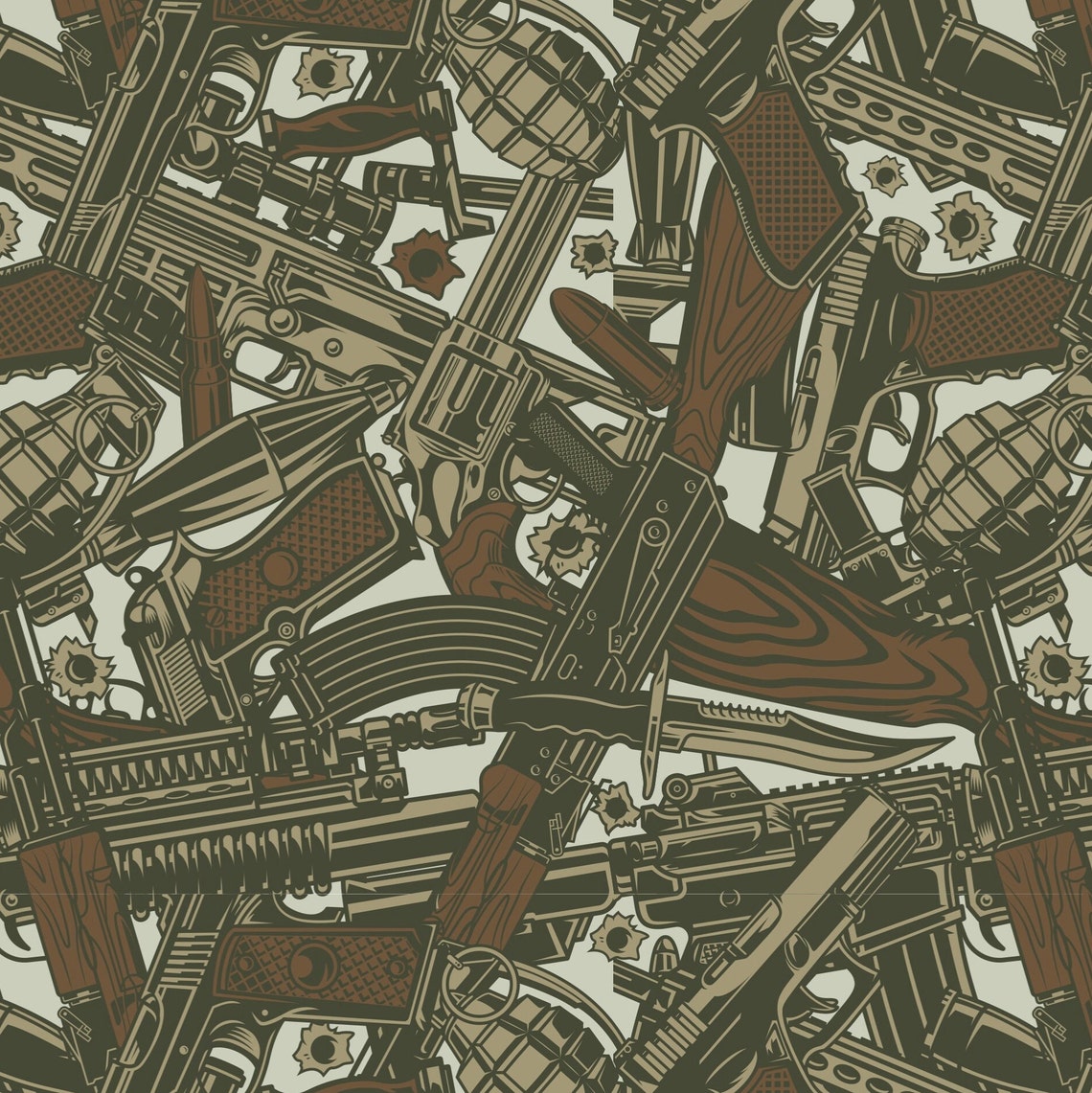 Gun Gift Wrap Gun Wrapping Paper Gun Gift Hunting Gifts Etsy