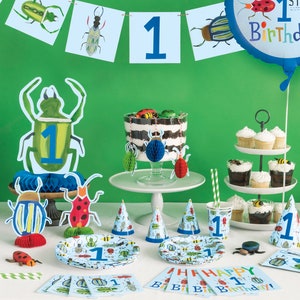 Bug First Birthday Tablecloth - Insect Birthday, First Birthday Party ...