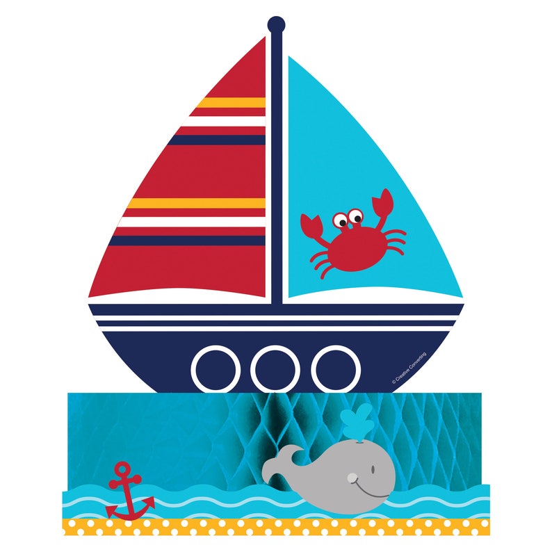 Ahoy Baby Whale Baby Shower Nautical Birthday Nautical Baby Shower Decorations Nautical Centerpiece Anchor Nautical Party Decor