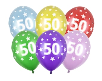 Ramo de globos para 50 cumpleaños, decoraciones para fiesta de 50 cumpleaños, globos arcoíris del número 50, suministros para 50 cumpleaños, suministros para fiesta de 50 cumpleaños