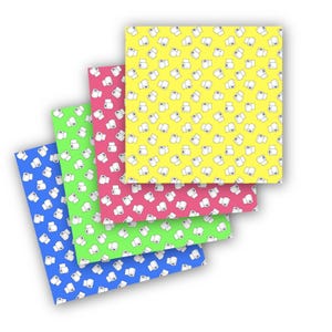 Toiletpapierpatroon vinyl – set van 4 vellen, 12 x 12 zelfklevende knutselvellen met kleurrijke achtergronden voor grappige cadeaus en doe-het-zelfprojecten