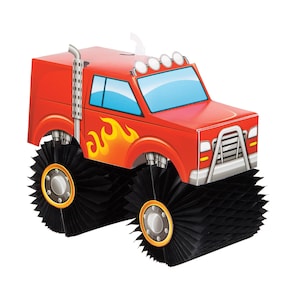 Party Centerpiece - Monster Truck Party, Monster Truck Birthday, Party Decorations, Birthday Decorations, Monster Machines, Boy Birthday