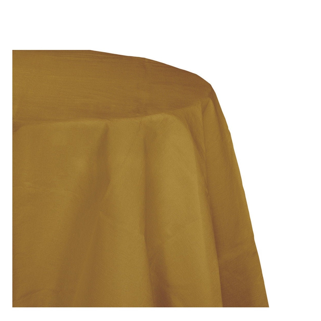 Gold Tablecloth Round Table Cloth, Gold Party Supplies, Gold Wedding