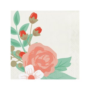 Floral Napkins - Bridal Shower Napkins, Floral Wedding Napkins, Floral Baby Shower, Shower Decorations, Boho Bridal Shower, Floral Birthday