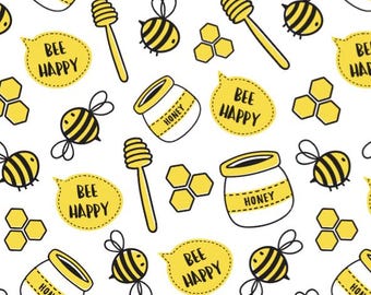 Honey Bee Craft Vinyl Sheet – 12x12 HTV or Adhesive Vinyl – Cute Bumble Bee Pattern for Decals, Tumblers, Shirts, Crafts, DIY Crafts
