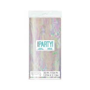 Iridescent Tablecloth - Iridescent Party Supplies, Pastel Rainbow Party, Unicorn Party, Mermaid Party, Iridescent Party Decorations