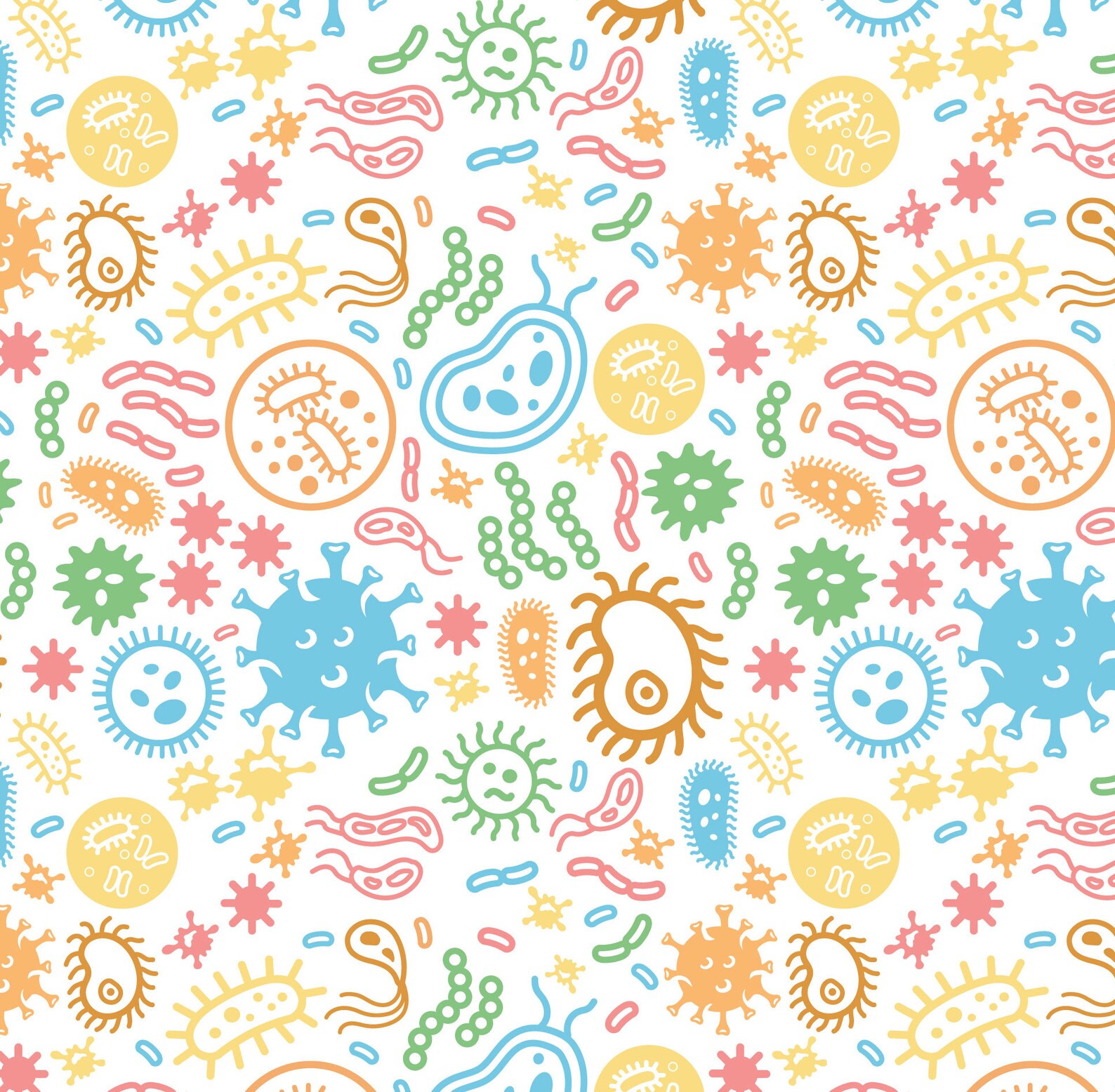 Germs Wrapping Paper Science Gift Science Teacher Gift Etsy