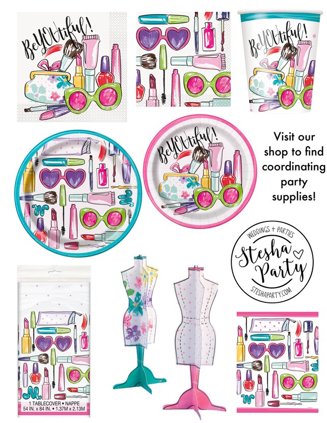 Makeup Party Princess Centerpiece Lipstick Purse High Heels Sweet