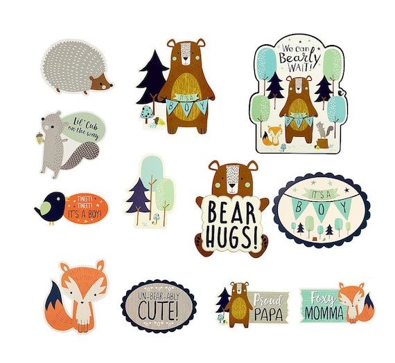 Woodland Wall Decorations - Woodland Party, Woodland Baby Shower, Woodland Boy, Bear Baby Shower, Fox Baby Shower, Woodland Animals Decor