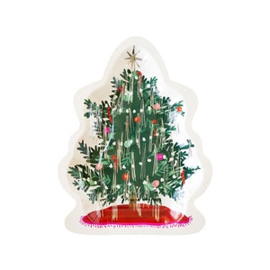 Christmas Tree Plates - Holiday Party Plates, Christmas Plates, Dessert Plates, Christmas Tableware, Holiday Plates, Kids Christmas Party