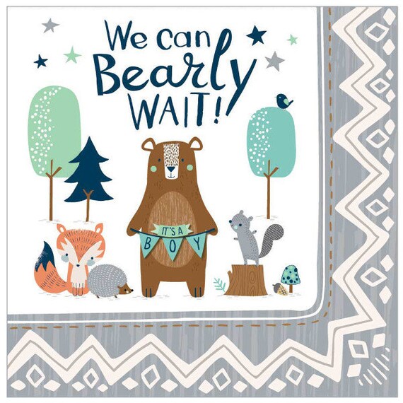 we can bearly wait invitations