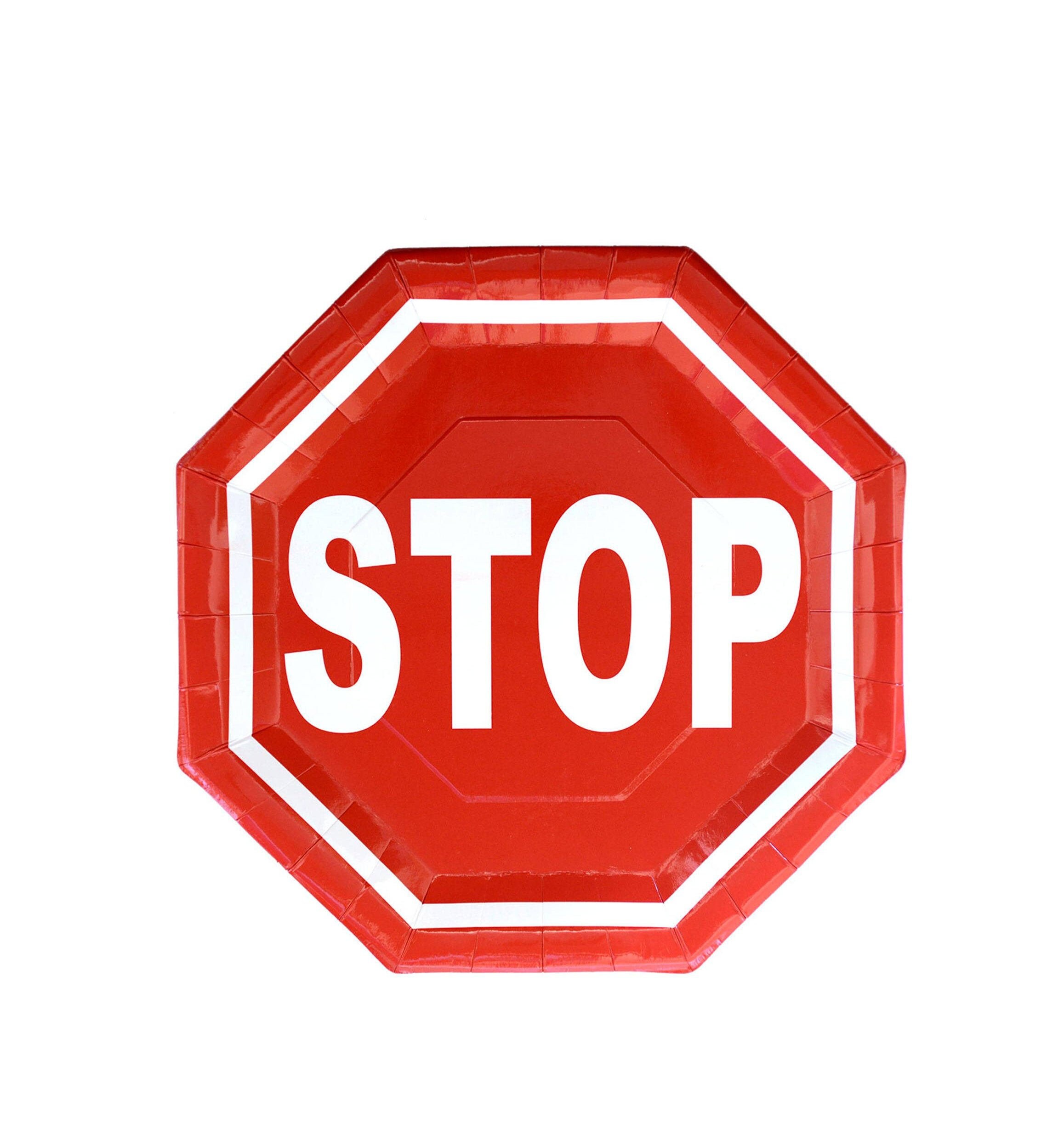 Great for Train Themed Events Havercamp Railroad Party Stop Sign Octagonal Plates 24 Count Graduation Party Train Collectors Gathering Kids Birthday Party Retirement Party Fathers Day Great for Train Themed Events Havercamp Railroad Party Stop Sign Octagonal Plates 24 Count Graduation Party Train Collectors Gathering Kids Birthday Party Retirement Party Fathers Day