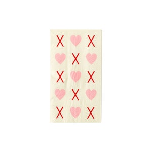 Tovaglioli per feste XOXO - Decorazioni per feste di San Valentino, stoviglie per feste di San Valentino, articoli per feste di San Valentino, decorazioni per feste di San Valentino per bambini