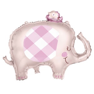 Pink Elephant Balloon - Elephant Baby Shower Decorations, Girl 1st Birthday Decor, Girl Baby Shower Supplies,  Elephant Party Decorations