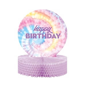 Tie Dye Birthday Centerpiece - Tie Dye Birthday Decorations, Tie Dye Party Decorations, Tie Dye Party Supplies, Tie Dye Party Decor