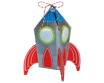 8 Rocket Favor Boxes - Space Party, Space Birthday, Astronaut Party, Space Party Favors, Rocket Party, Galaxy Birthday, Birthday Favors