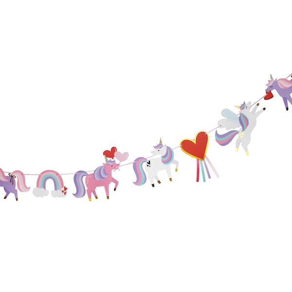 Unicorn Party Garland - Unicorn Birthday Decorations, Unicorn Baby Shower Decorations, Unicorn Party Supplies, Magical Party, Unicorn Banner