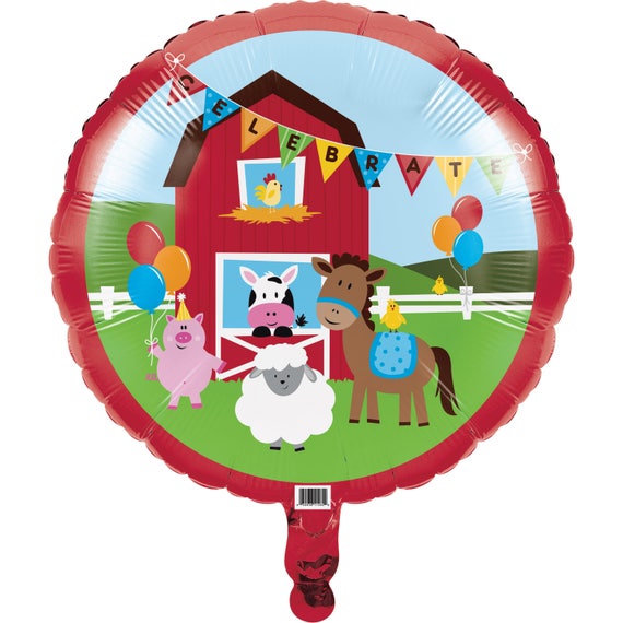 Farm Balloon Farm Party Supplies Barnyard Balloon Etsy
