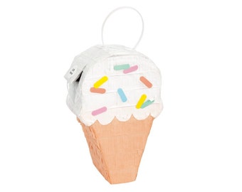 Mini Ice Cream Piñata - Ice Cream Party Decorations, Sprinkles Party Supplies, Ice Cream Birthday Decorations, Ice Cream Birthday Favors