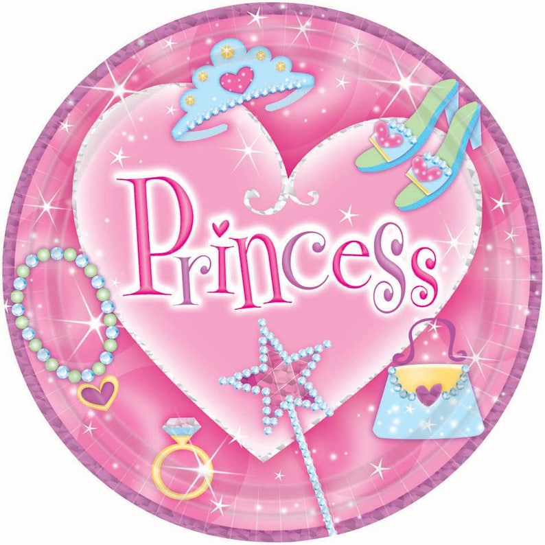 Princess Plates Princess Birthday Princess Party Princess Party Supplies Fairytale Party Princess Party Decorations Paper