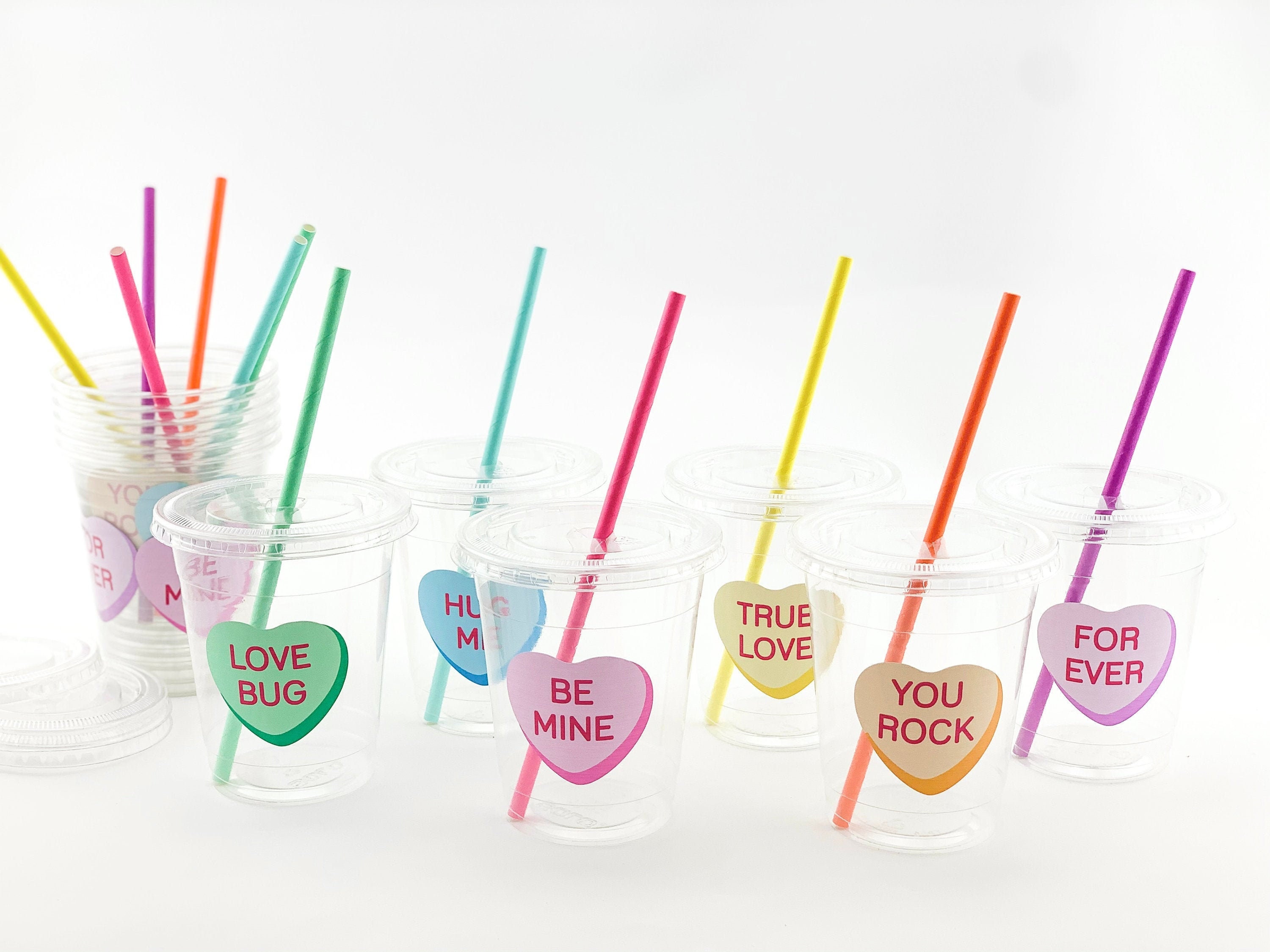 Valentines Day Party Cups - Valentines Day Cups, Valentines Day for Kids, Valentine&#39;s Day Party Decorations, Valentine&#39;s Day Party Supplies