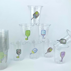 Pickleball Cups 24ct - Pickleball Party Supplies, Pickleball Party Decorations, Pickleball Bachelorette, Pickleball Favors, Pickleball Theme