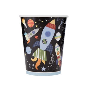 Space Party Cups - Ruimte verjaardag, ruimte verjaardag, verjaardagsbekers, Galaxy feestartikelen, astronautenfeest, ruimte feestdecoraties