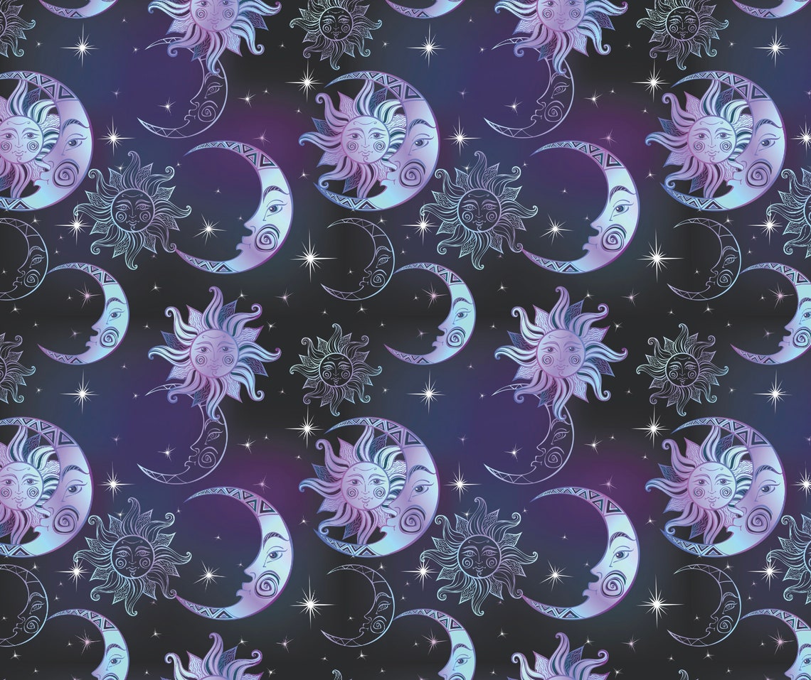 Celestial Gift Wrap Celestial Wrapping Paper Zodiac Gift | Etsy