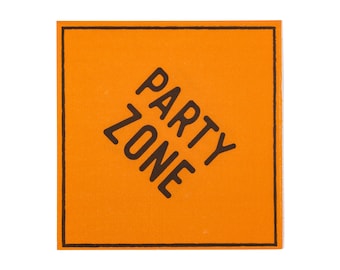 Party Zone Construction Napkins - Construction Birthday Party, Transportation Party Decorations, Construction Sign, Construction Party