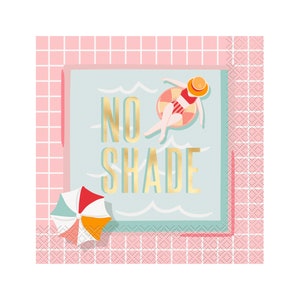 Poolside Birthday Napkins - Pool Party Decorations, Summer Bachelorette Supplies, Beach Birthday Decorations, Summer Birthday Party Supplies