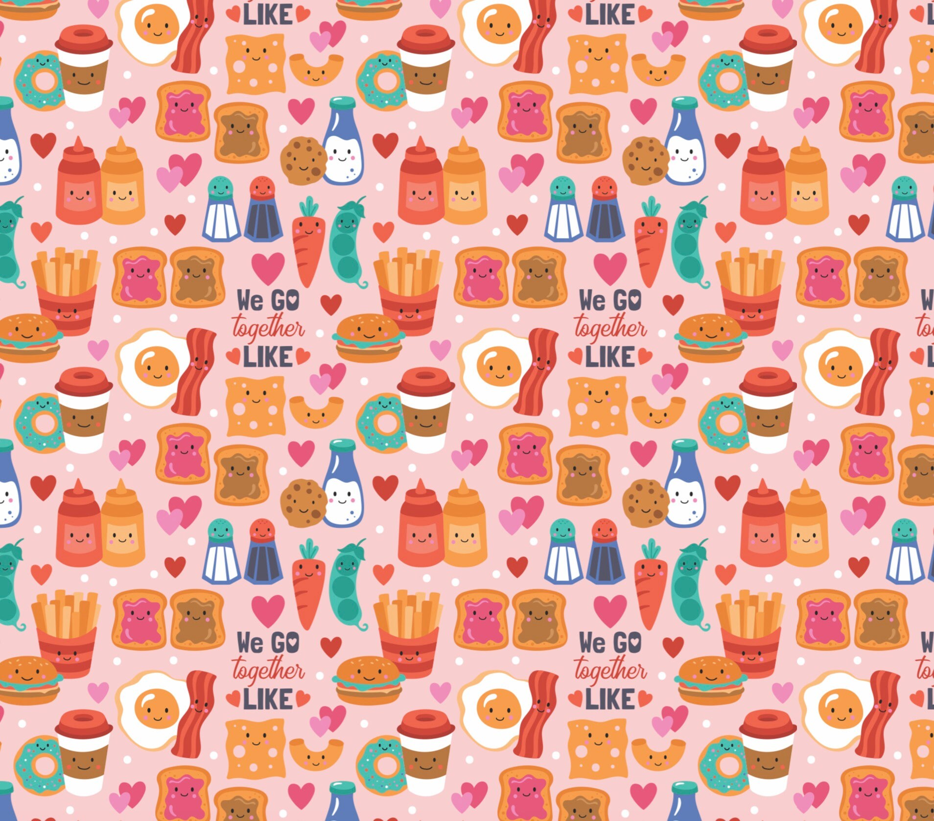 Food Gift Wrap Valentines Day Wrapping Paper Valentines Day Etsy