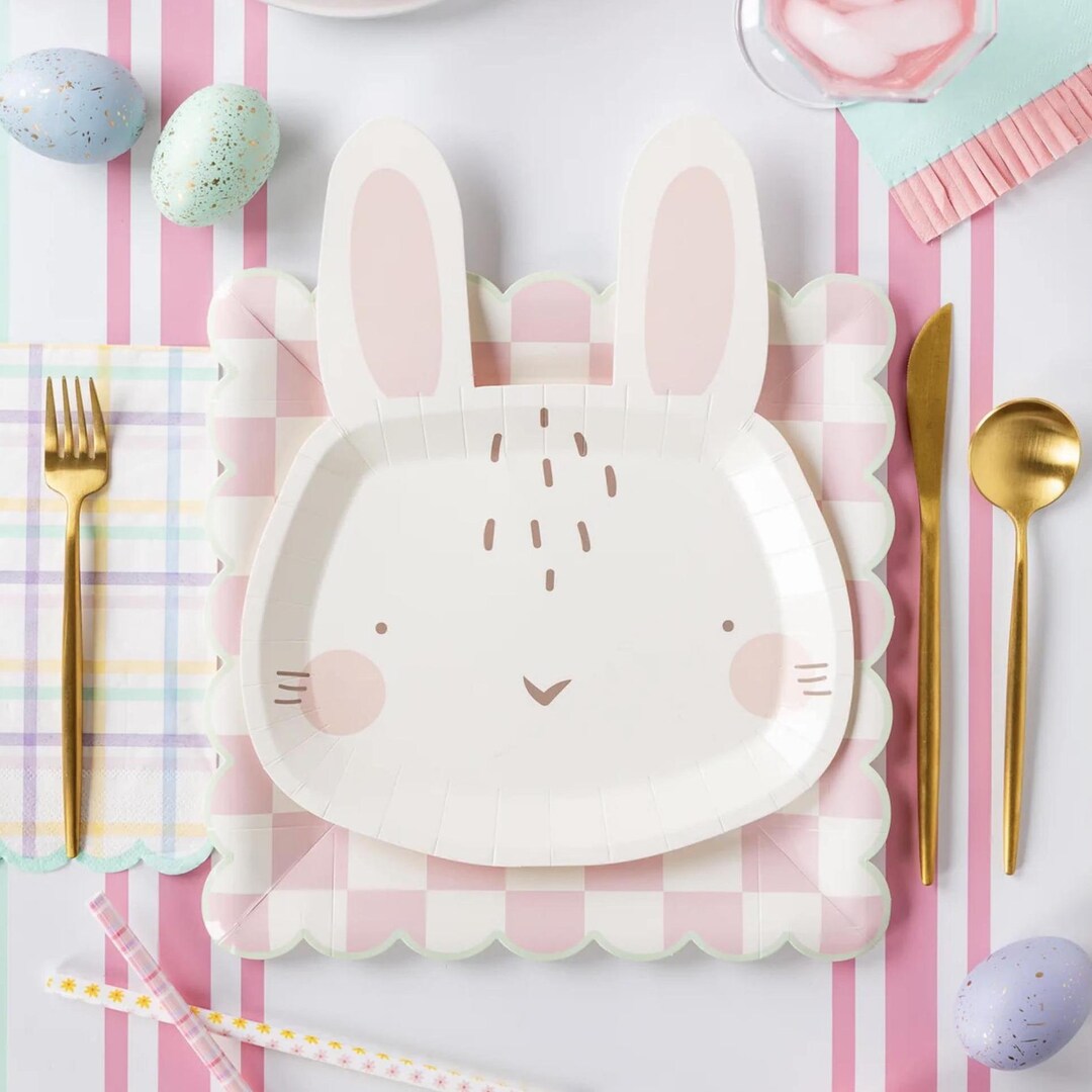 Bunny Face Party Plates 8ct - Some Bunny is One Birthday, Bunny Plates ...
