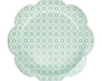 Large Floral Paper Dinner Plates 8ct - Spring Floral Party, Garden Party Supplies, Tea Party, Floral Bridal Shower, Spring Birthday Plates