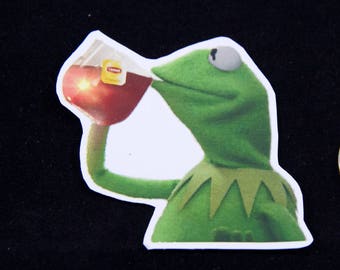 Kermit Drinking Tea Etsy