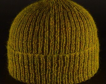 beanie pure alpaca  tweed effect,Like looking at a fresh spice Curry, hints of lime,orange and mustard