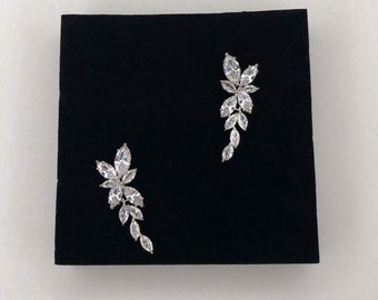 ALIX |  Bridal CZ earrings, Bridesmaid accessories
